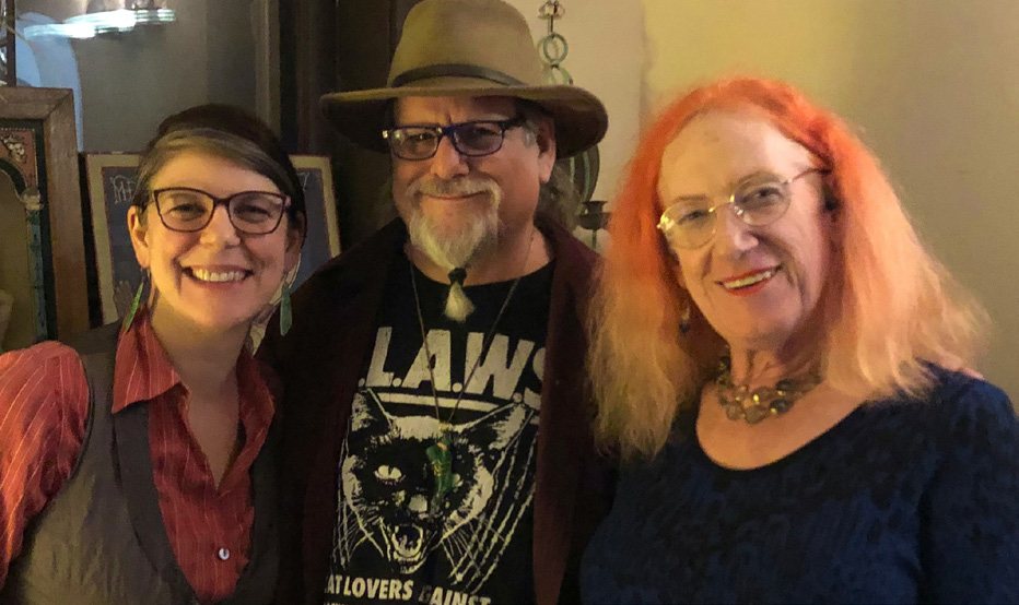 Celeste Kennel-Shank, Zac Lowing, and Jeanie Wallenstein of Moveable Feast smiling together