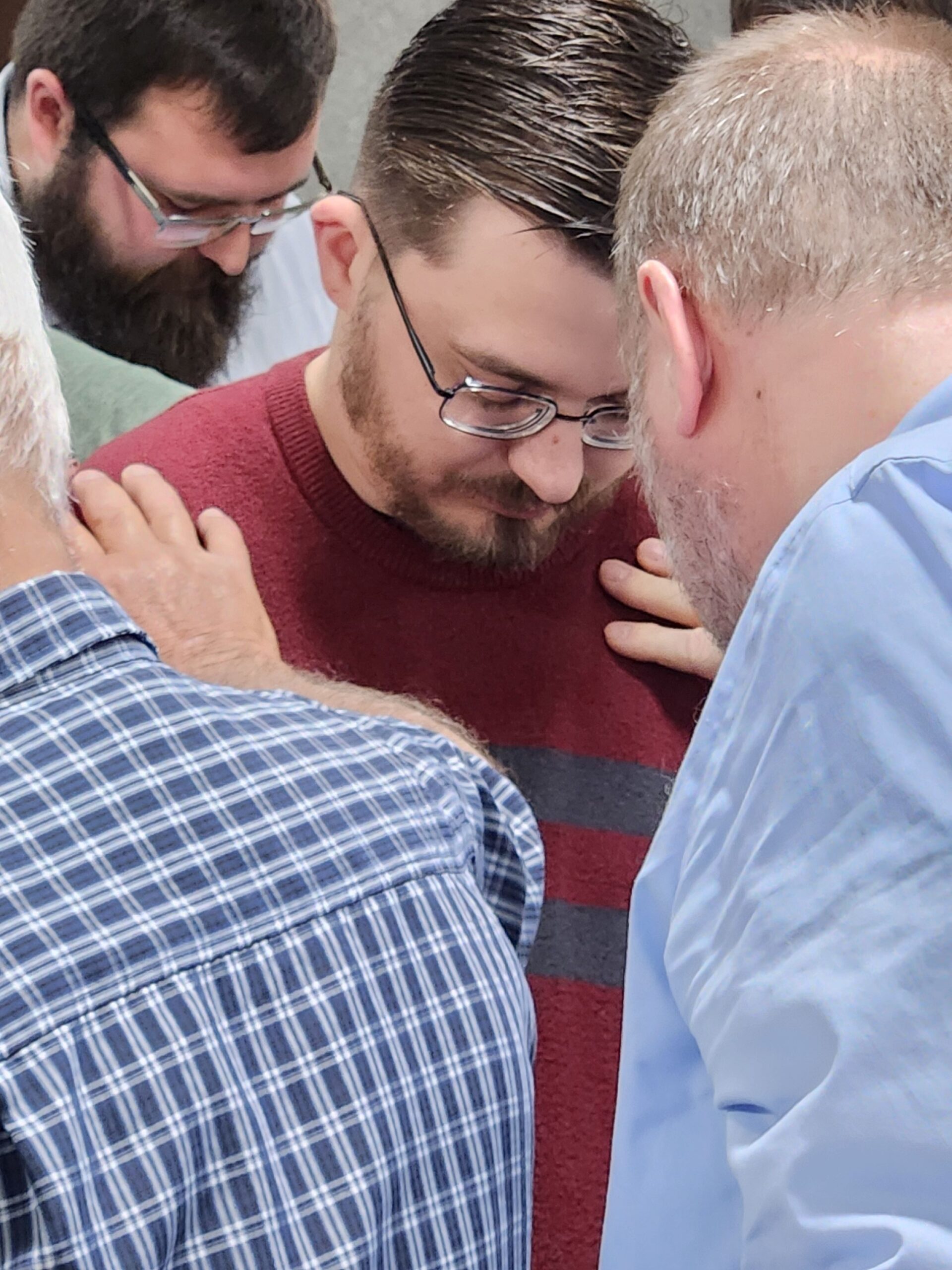 A prayer of blessing at New Life Fellowship